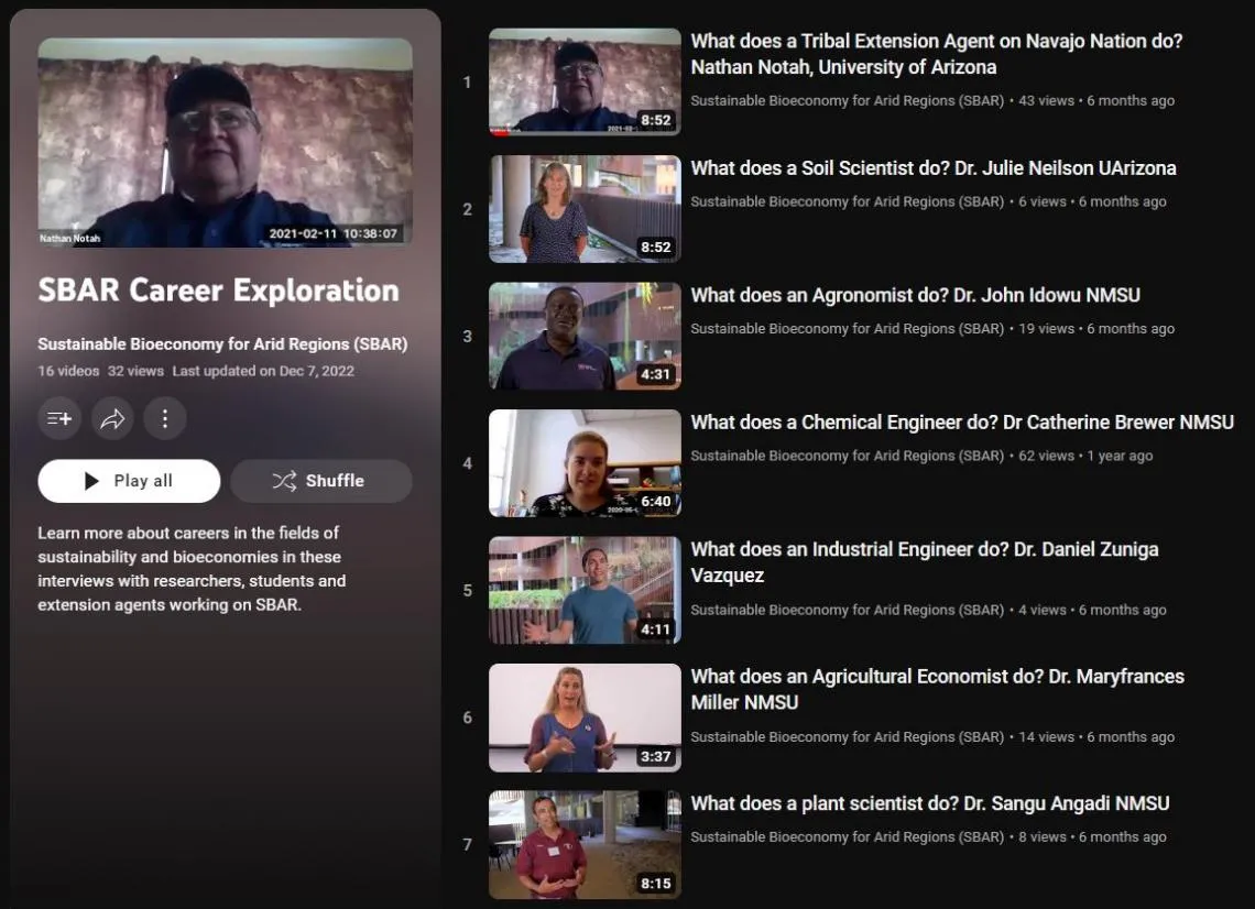 Career Exploration YouTube playlist